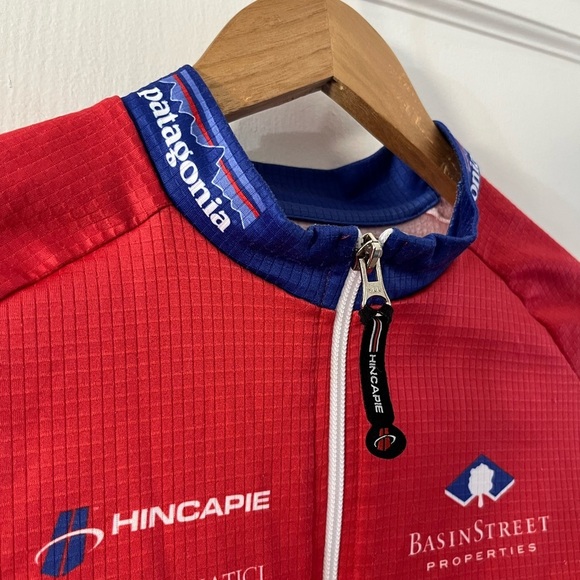 Hincapie Team Clover Cycling Jersey Red Blue Full Zip Long Sleeve Size M - Picture 6 of 14